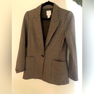 H&M plaid blazer